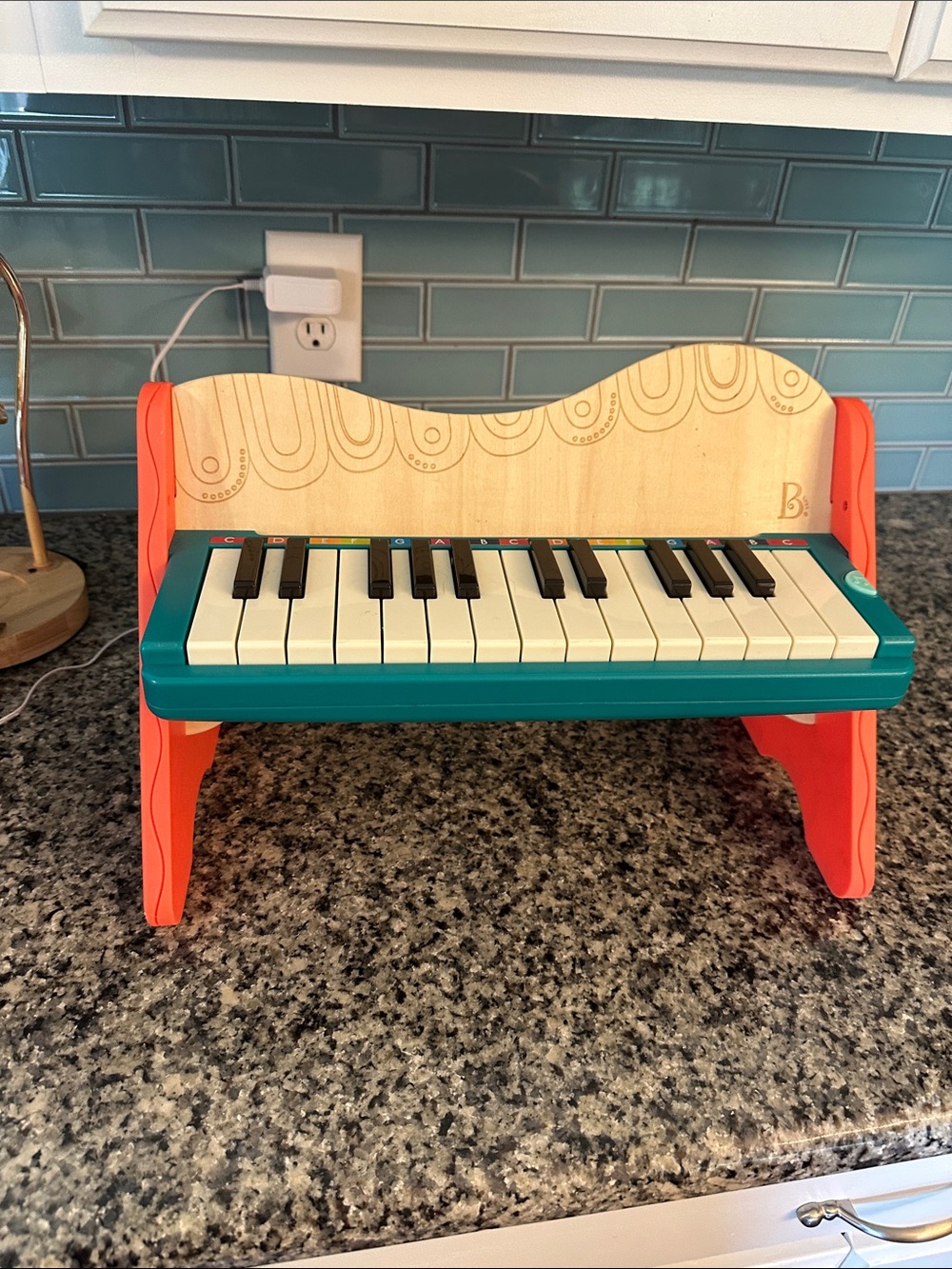 B. toys – Wooden Toy Piano for Toddlers, Kids – Color – Coded Keys